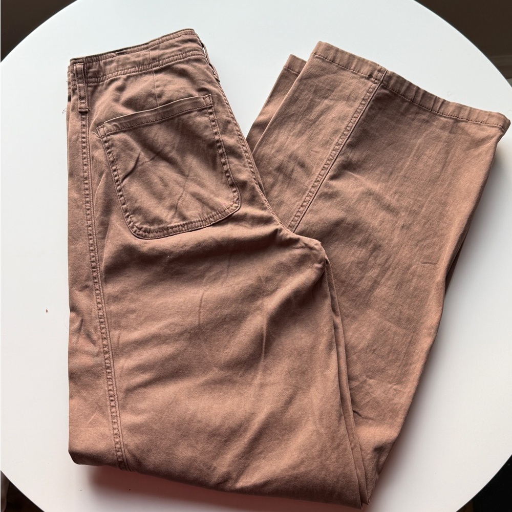 Celebrity Pink High-Rise Wide Leg Pants in Tan